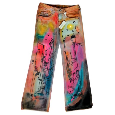 Vintage inspired denim jeans