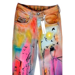 Vintage inspired denim jeans