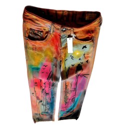 Vintage inspired denim jeans