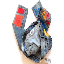 Handmade Birds Jeans