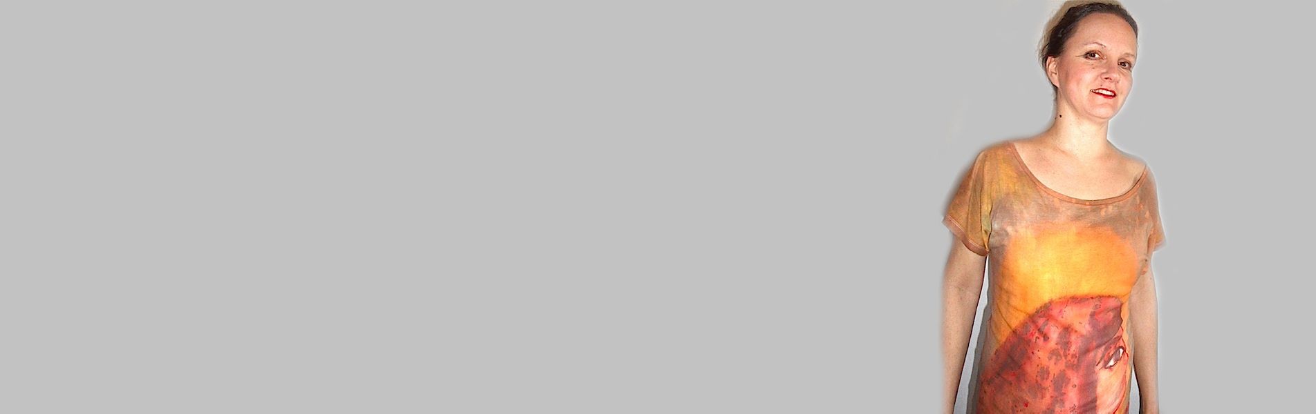 Handmade and hand painted garment